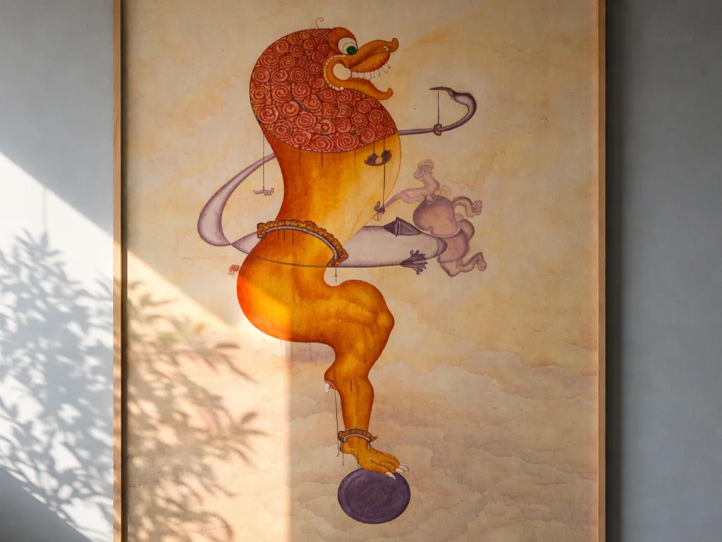 saaram-modern-art-painting-work-lion